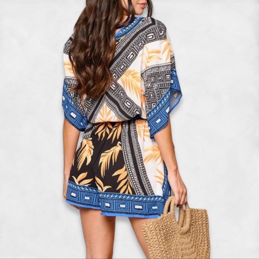 💙1️⃣ LEFT💙New Gorgeous HERA Belted Multi Print Romper - Picture 3 of 6